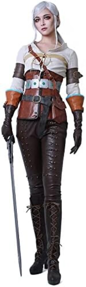 miccostumes Women’s Game Cosplay Costume with Belts Gloves and Bags