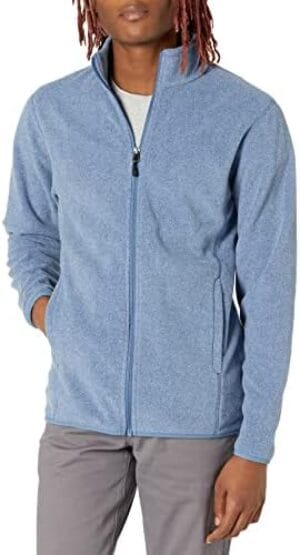 Amazon Essentials Men’s Full-Zip Polar Fleece Jacket (Available in Big & Tall)