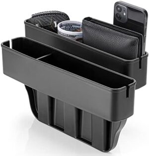 Paffenery Car Seat Gap Filler Organizer Storage Box for Car Seat Organizer Between Seats, Car Organizers and Storage Front Seat Gap, 2 Pack Universal Fit