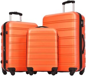 Merax Luggage sets of 3 Piece Carry on Luggage Airline Approved,Hard Case Luggage Expandable Checked Luggage Suitcase Set with Wheels
