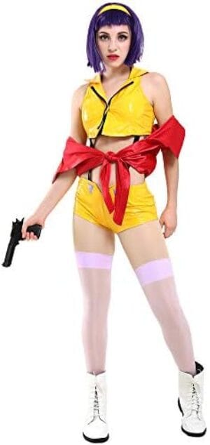 miccostumes Women’s Anime Top and shorts Cosplay Costume with Headband and Socks