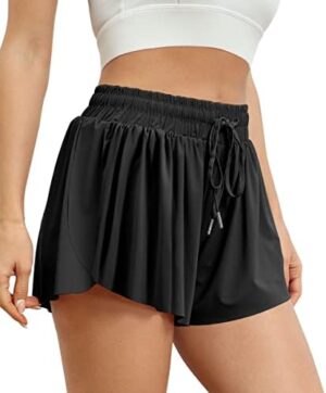 AUTOMET Women‘s 2 in 1 Flowy Running Shorts Casual Summer Athletic Shorts