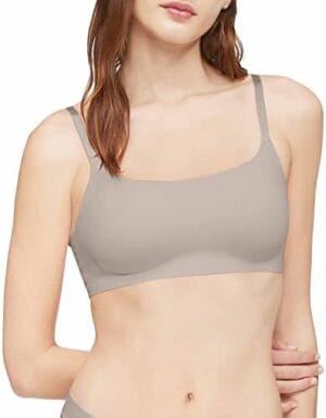Calvin Klein Women’s Invisibles Comfort Seamless Adjustable Skinny Strap Bralette Bra