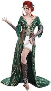miccostumes Women’s Game Costume Sorceress Cosplay Outfit Dress Robe