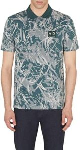 Armani Exchange Seasonal Pattern Print Logo Patch Polo