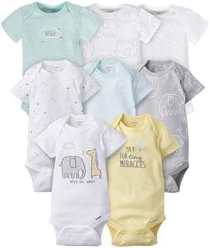 8-pack Short Sleeve Onesies Bodysuits for Gerber Unisex Babies
