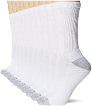 Hanes Women’s Value, Crew Soft Moisture-Wicking Socks, Available in 10 and 14-Packs