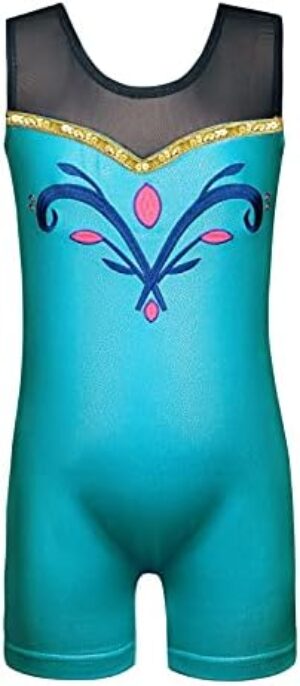 HOZIY Leotards for Girls Gymnastics Kids Children Biketard Snowflake Ribbon Blue Purple Hot Pink Sparkle