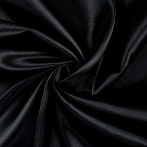 MDS Pack of 10 Yard Charmeuse Bridal Solid Satin Fabric for Wedding Dress Fashion Crafts Costumes Decorations Silky Satin 44” Black