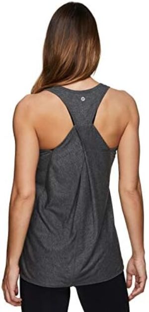 RBX Active Women’s Fashion Back Detail Flowy Yoga Tank Top