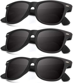 KALIYADI Polarized Sunglasses for Men and Women Matte Finish Sun glasses Color Mirror Lens UV Blocking (3 Pack)