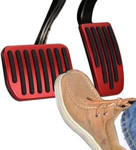 deemars Auto Aluminum Pedal Covers, Non-Slip Foot Pedals Pads, Brake Accelerator Pedal Covers Aluminum Car Accessories Suitable for Model 3/Y Foot Pedal Pad Replacement (Red)