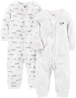 Simple Joys by Carter’s Unisex Babies’ Cotton Footless Sleep and Play, Pack of 2