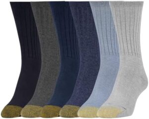 Gold Toe Women’s Casual Ribbed Crew Socks, Multipairs