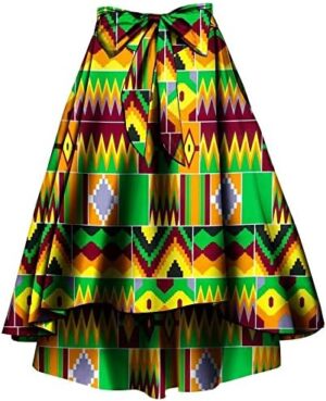African Print Summer Skirt for Women Traditional Ankara Dashiki Brautiful Dress