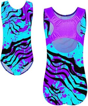 TFJH E Gymnastics Leotards for Girls Sparkle Athletic Clothes Activewear One-piece