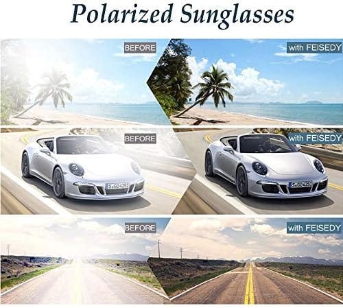 FEISEDY Women Retro Polarized Sunglasses Classic 80s Men Sunglasses Trendy UV400 B1858 - Image 7