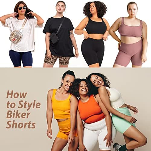 Introducing the Clasmix 3 Pack Plus Size Biker Shorts for Women (1X-4X): High-Waisted, Non-Transparent Workout Shorts with Super Soft Fabric, Perfect for Yoga in Black Color. - Image 4