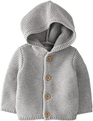 Little Planet Baby Girls’ Organic Signature Stitch Cardigan