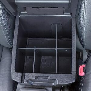 JKCOVER Center Console Dividers Organizer Compatible with Toyota Tacoma 2016-2021 2022 2023 Accessories,Insert Box ABS Secondary Storage