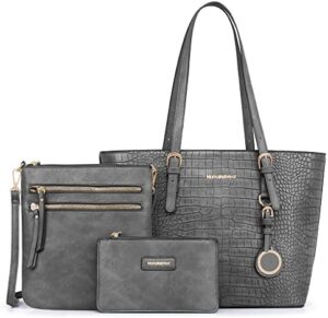 Women Handbags Set Tote Bag for Women Large and Medium Shoulder Bag Satchel Hobo 2pcs Purse Set