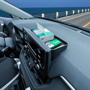 TOPINSTALL Dash Center Console Tray Compatible with 2019-2022 2023 Toyota Rav4 Accessories, Dashboard Storage Organizer Solid Plastic Tissue Sunglasses Holder (Not for New 10.5” Multimedia Display)