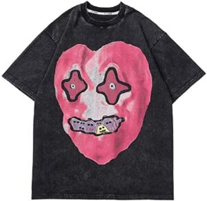 Y2K 90s Vintage Graphic Oversize Shirts Summer Unisex Hipster Printed Casual Tee Streetwear Harajuku Top Tshirt