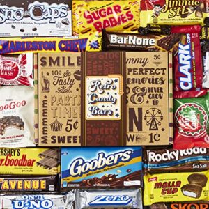 Vintage Old Fashioned Retro Candy Bars Assortment – PERFECT Throwback Present for Chocolate Lovers – Woman Man Girl Boy Adults College Student Kid