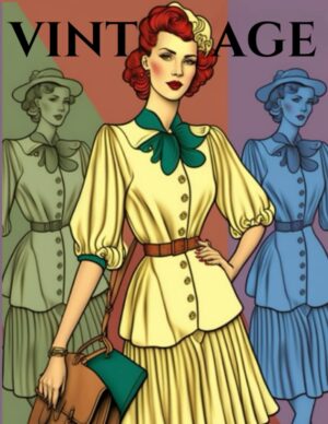 Vintage Fashion Coloring Book: Relax and Unwind with 83 Beautiful Retro and Vintage Designs !!! (The Sunset Coloring Books)