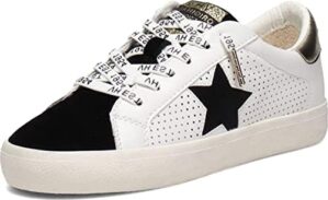 VINTAGE HAVANA Womens Gadol Perforated Lace Up Sneakers Shoes Casual – White