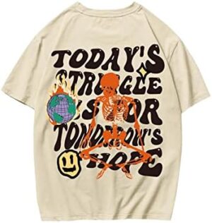 SOLY HUX Men’s Graphic Tees Letter Print Short Sleeve T Shirts Summer Tee Top