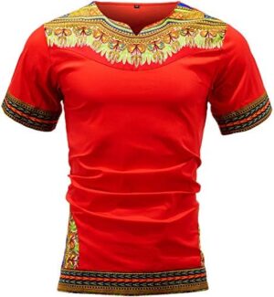 HongyuAmy Mens African Print Shirt Dashiki Traditional T-Shirts Dashiki Clothing