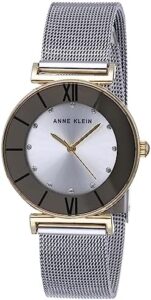 Anne Klein Women’s Glitter Accented Mesh Bracelet Watch