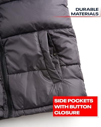 Reebok Boys Puffer Vest - Kids Lightweight Quilted Full Zip Vest - Outerwear Sleeveless Jacket for Boys (8-20) - Image 5