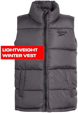 Reebok Boys Puffer Vest - Kids Lightweight Quilted Full Zip Vest - Outerwear Sleeveless Jacket for Boys (8-20) - Image 2