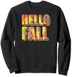 Adorable Fall Lovers’ Cute Seasonal Apparel “Hello Fall” Sweatshirt