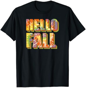Adorable Fall Lovers' Cute Seasonal Apparel "Hello Fall" T-Shirt