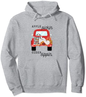 Apple pickin cider sippin fall fun autumn seasonal apparel Pullover Hoodie