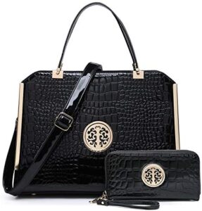 Dasein Women Purses and Handbags Top Handle Satchel Bags Large Shoulder Work Bag Tote with Wallet
