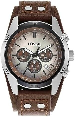 Fossil Coachman Men's Watch with Genuine Leather Bracelet Cuff