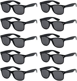 Got Shades Wholesale Bulk Unisex 80's Retro 100% UV Sunglasses for Adults - 10 Pack - w/Flex Hinges