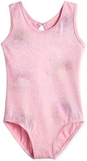 HOZIY Leotards for Girls Ballet Gymnastics Long Sleeve Sparkles Aqua Blue Pink Purple