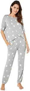 Honeydew Intimates Women’s Sun Lover PJ Set, Heather Grey Stars, XS