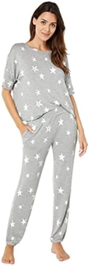 Honeydew Intimates Women's Sun Lover PJ Set, Heather Grey Stars, XS