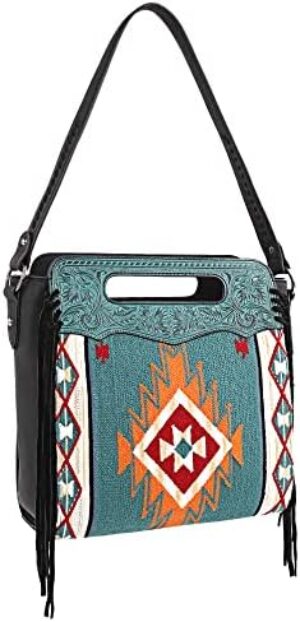 Montana West Aztec Tapestry Collection Tote Bag Western Shoulder Handbag and Crossbody Purse for Women