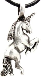 Trilogy Jewelry Pewter Mystical Unicorn Pendant on Leather Necklace