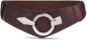 WHIPPY Women Wide Elastic Waist Belt Stretch Waist Belt Fashion Retro Leather Waistband for Dresses, Cosplay Belt