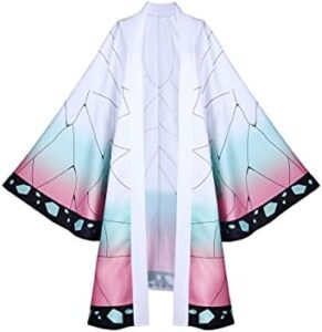WeizhaonanCos Kochou Shinobu Cosplay Costume Anime Kimetsu no Yaiba Cosplay Outfit Robe Cape Kimono