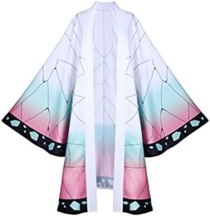 WeizhaonanCos Kochou Shinobu Cosplay Costume Anime Kimetsu no Yaiba Cosplay Outfit Robe Cape Kimono