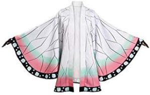 Womens Kochou Shinobu Cosplay Shinobu Kimono Cloak Cape Costume Fancy Dress Halloween suit for Adult Women Girl